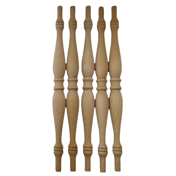 5 NEW Oak Wooden Spindles 11" Dowels Crafts Furniture Nice! - Picture 1 of 2